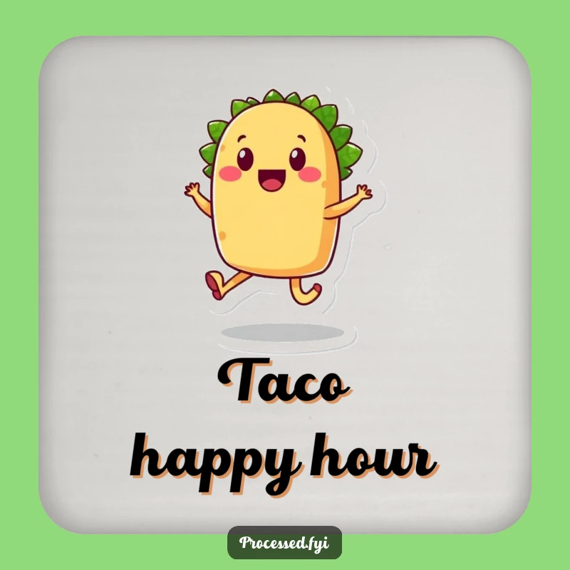 Funny Taco Skip Coaster Set: Joyful Protection for Foodie Tables