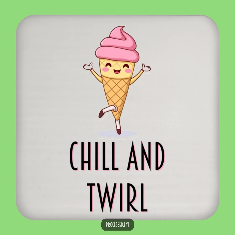 Protect Surfaces with a Funny Ice Cream Pirouette Coaster