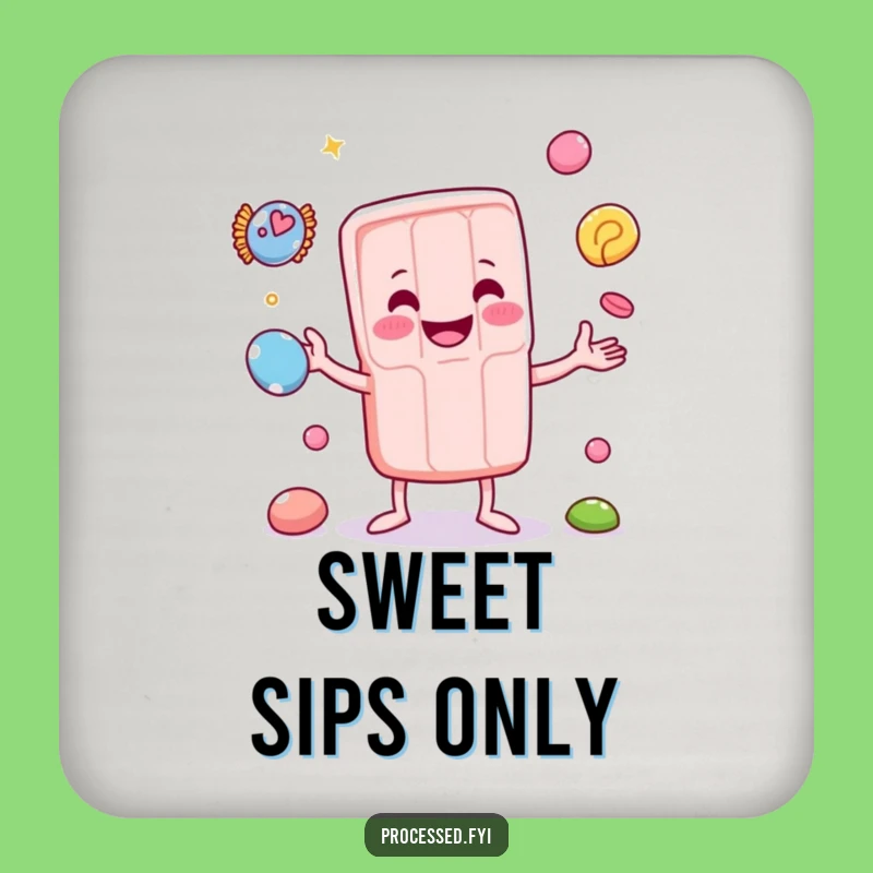 Protect Your Table with a Funny Juggling Candy Bar Coaster