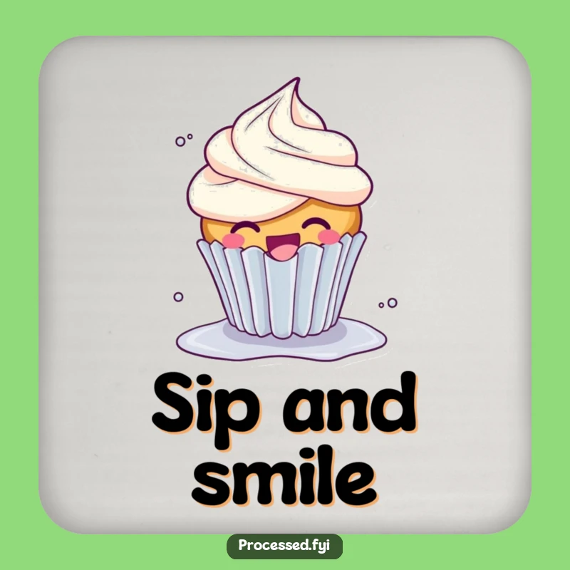 Funny Giggle Cupcake Coasters: Sweet Surface Protector - A Quirky & Funny Gift!