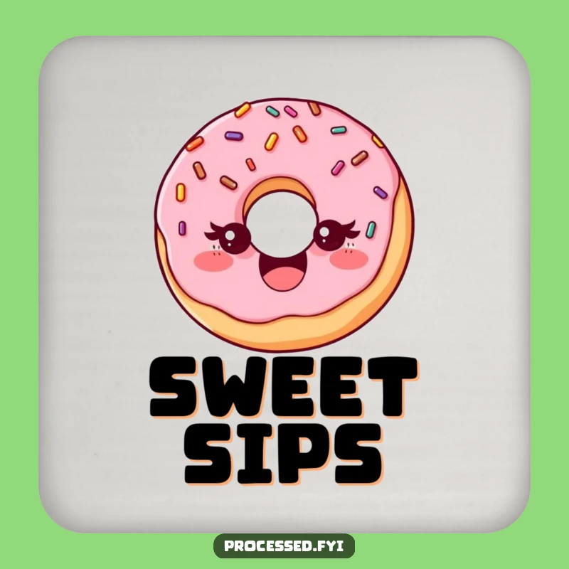 Funny Donut Wink Coaster: Delightful Protection for Surfaces