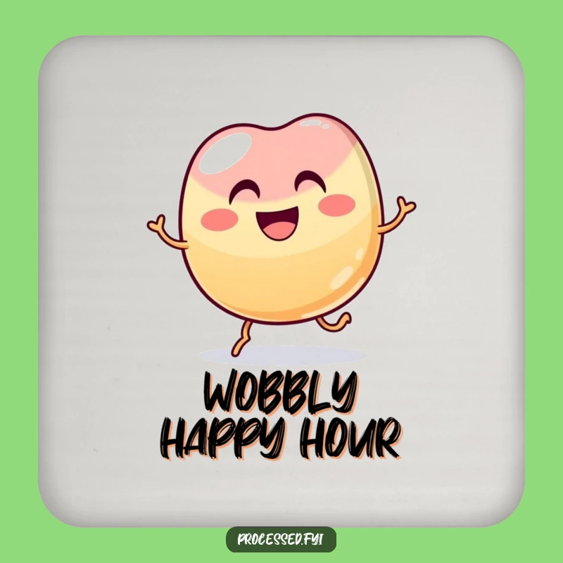 Funny Jelly Bean Coaster: Hilarious Protection for Drinks & Sweet Tables