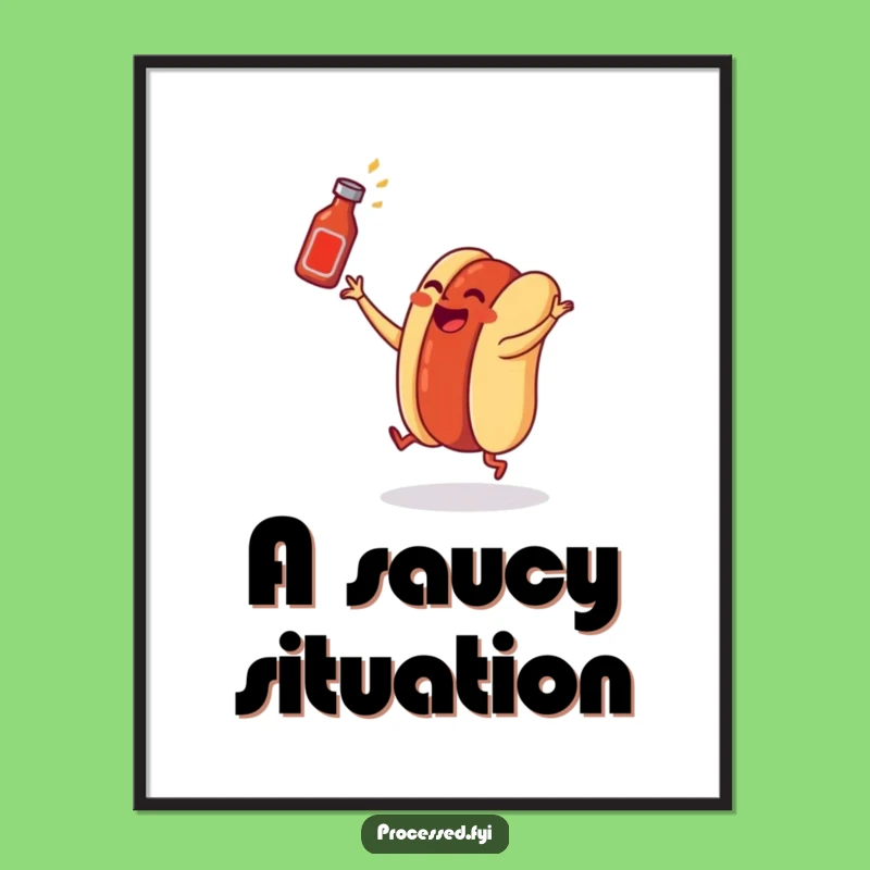 Funny Hot Dog Dancing Poster: Bring the Party Home