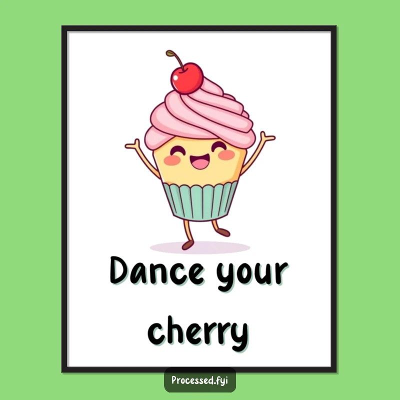 Funny Cupcake Jig Poster: Decorate with Celebratory Sweetness