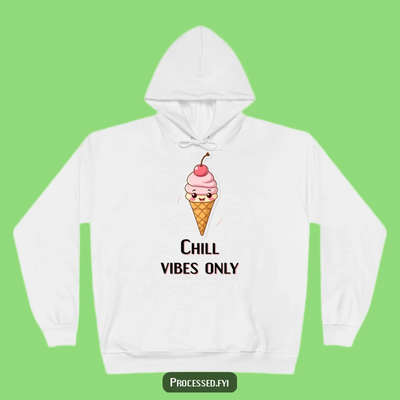 Funny Cheerful Ice Cream Hoodie: Cozy Comfort with a Cool Twist