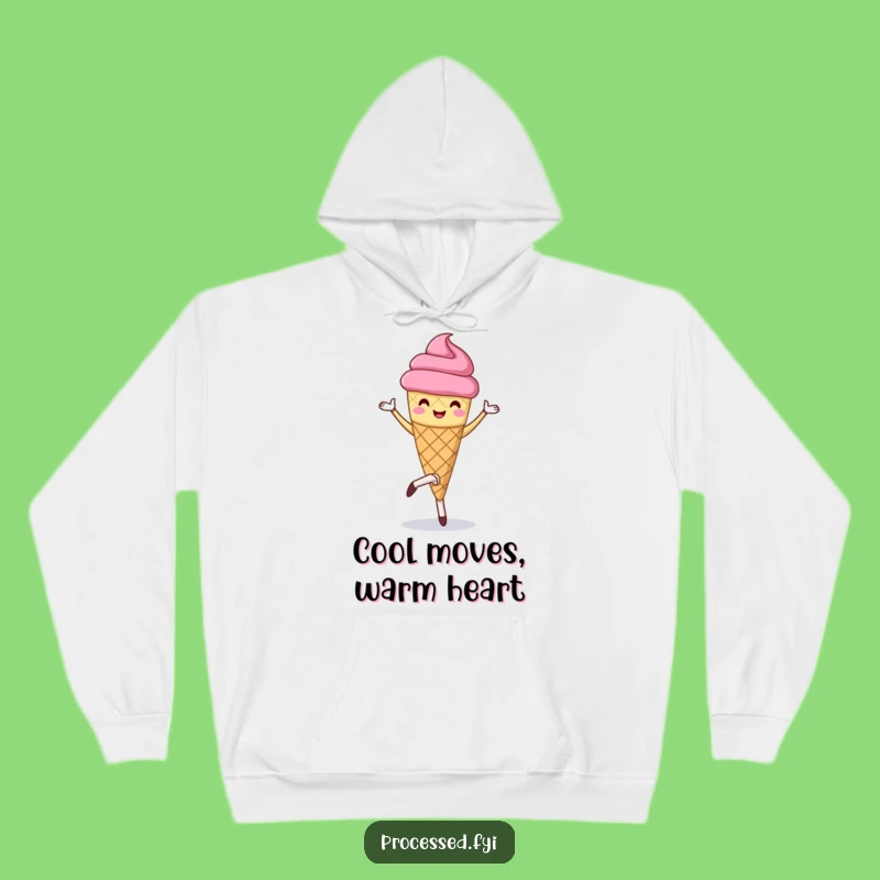 Cozy Funny Ice Cream Pirouette Hoodie for Sweet Comfort