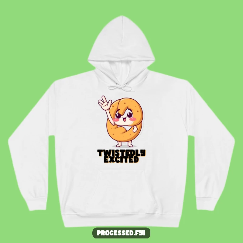 Cozy Funny Excited Pretzel Hoodie for Warm Fun