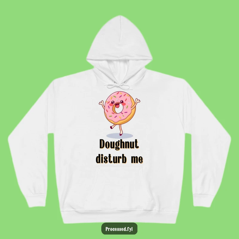 Cozy Funny Donut Dance Hoodie: Warm Comfort with a Pirouetting Donut