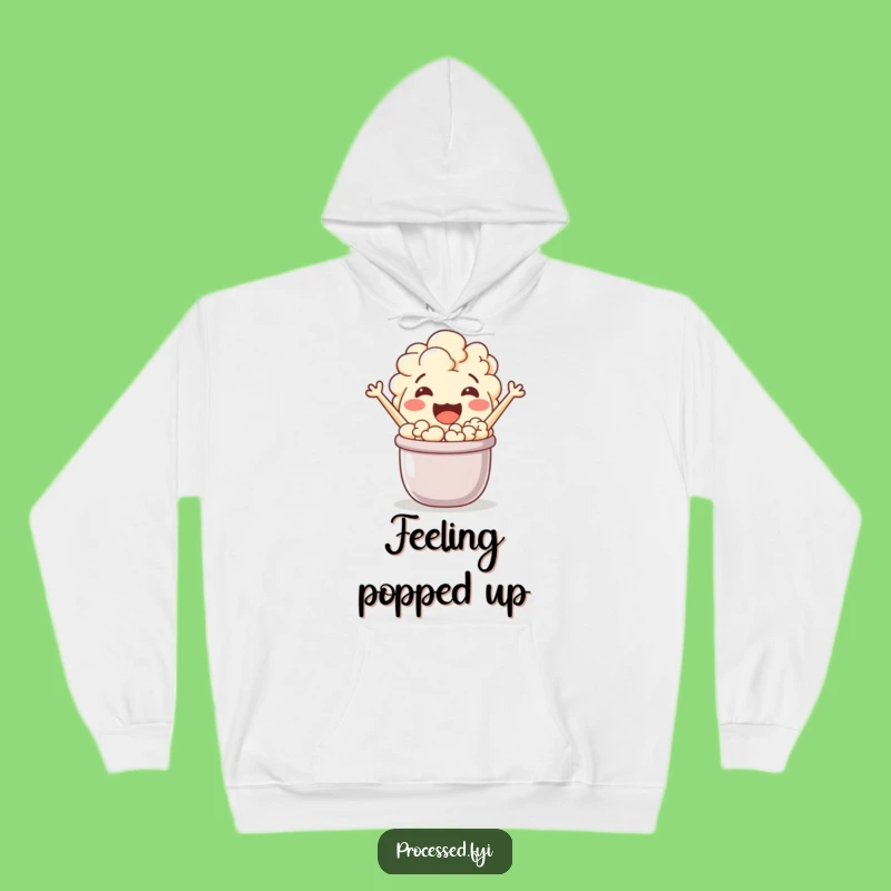 Funny Popcorn Character Hoodie: Cozy Up with This Jovial Snack Popping with Joy