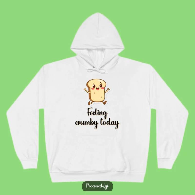 Funny Bread Roll Skipping Hoodie - Cozy Carb Character Sweatshirt for Playful Comfort