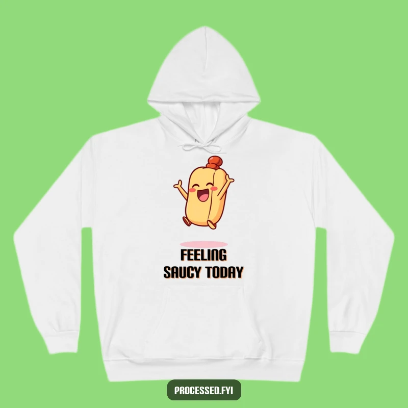 Funny Excited Hot Dog Hoodie: Cozy Jump - The Ultimate Foodie & Funny Gift!