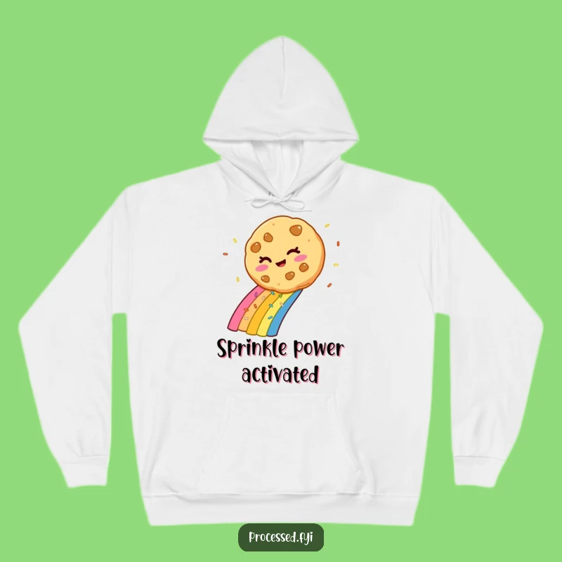 Cozy Funny Winking Cookie Rainbow Sprinkle Hoodie: Ultimate Comfort and Humor!