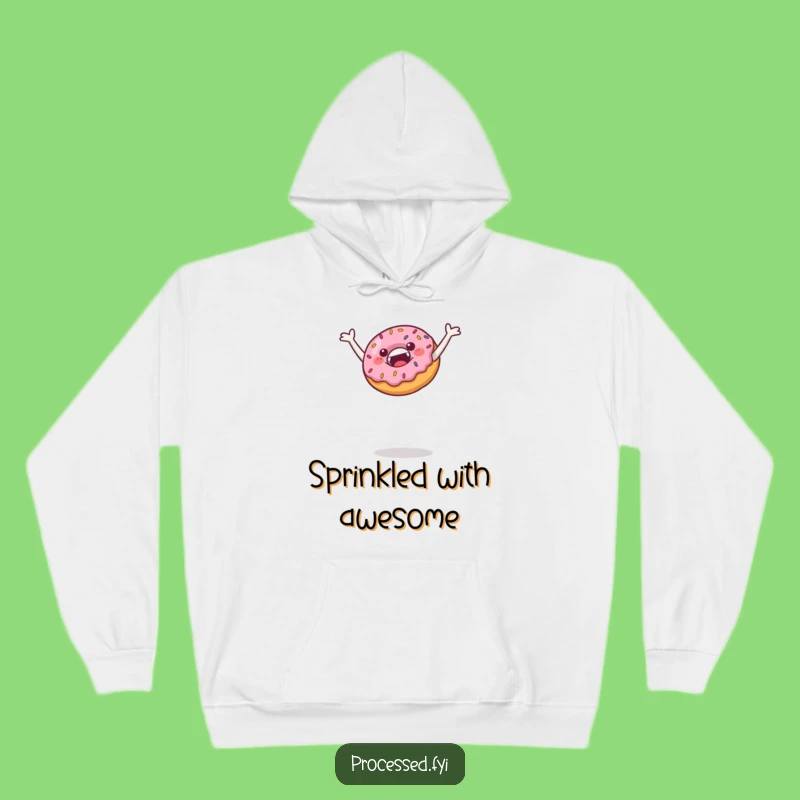 Funny Leaping Donut Hoodie: Cozy Sweetness and Happy Vibes