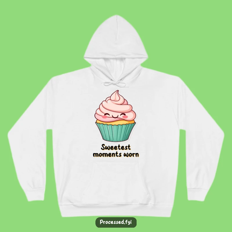 Funny Smiling Cupcake Hoodie: Cozy Comfort with a Deliciously Fun Twist