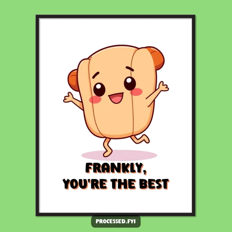 Free Printable Dancing Hotdog Art - Lively DIY Downloadable Wall Decor