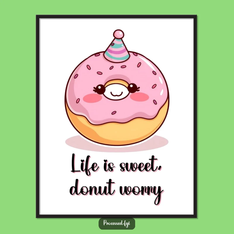 Funny Free Printable Donut Wall Art: Sweet Party Vibes!