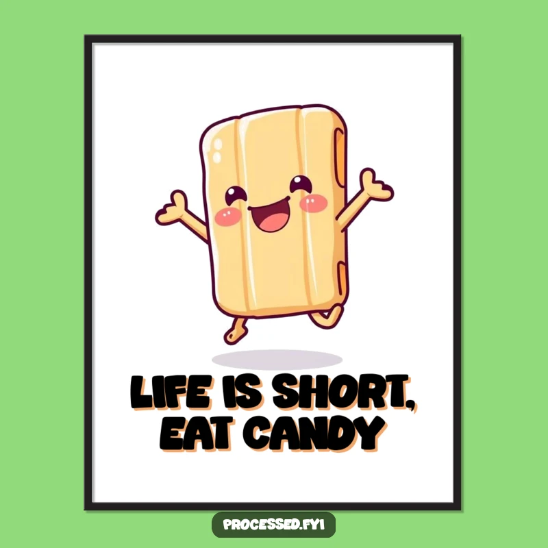 Funny Free Printable Wall Art: Wiggling Candy Bar - Joyful Downloadable Decor!