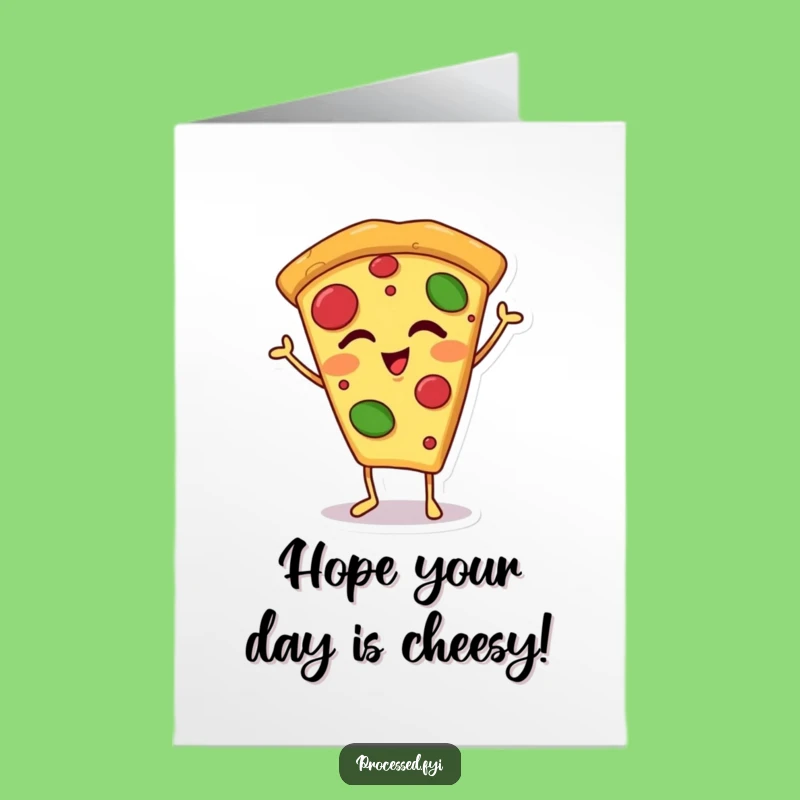 Free Printable Pizza Birthday Card: Funny Winking Slice Downloadable Gift for Pizza Lovers!