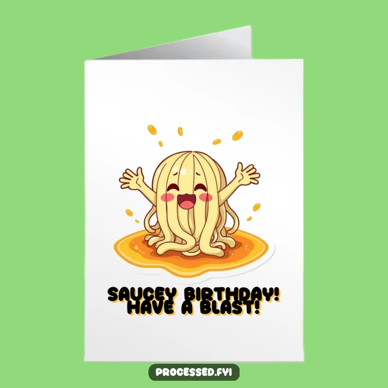 Free Printable Wacky Noodle Birthday Card - Funny DIY downloadable gift for noodle lovers!