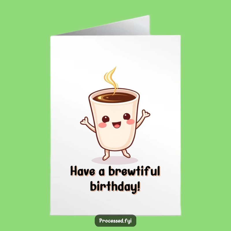 Free Printable Coffee Jig Birthday Card: Jiggle with Joy This Funny Downloadable Celebration Gift