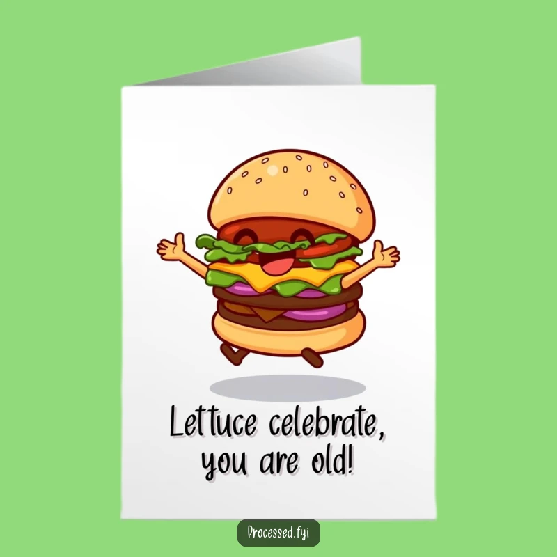 Joyful Free Printable Hamburger Birthday Card - Dancing Burger Fun Downloadable Gift