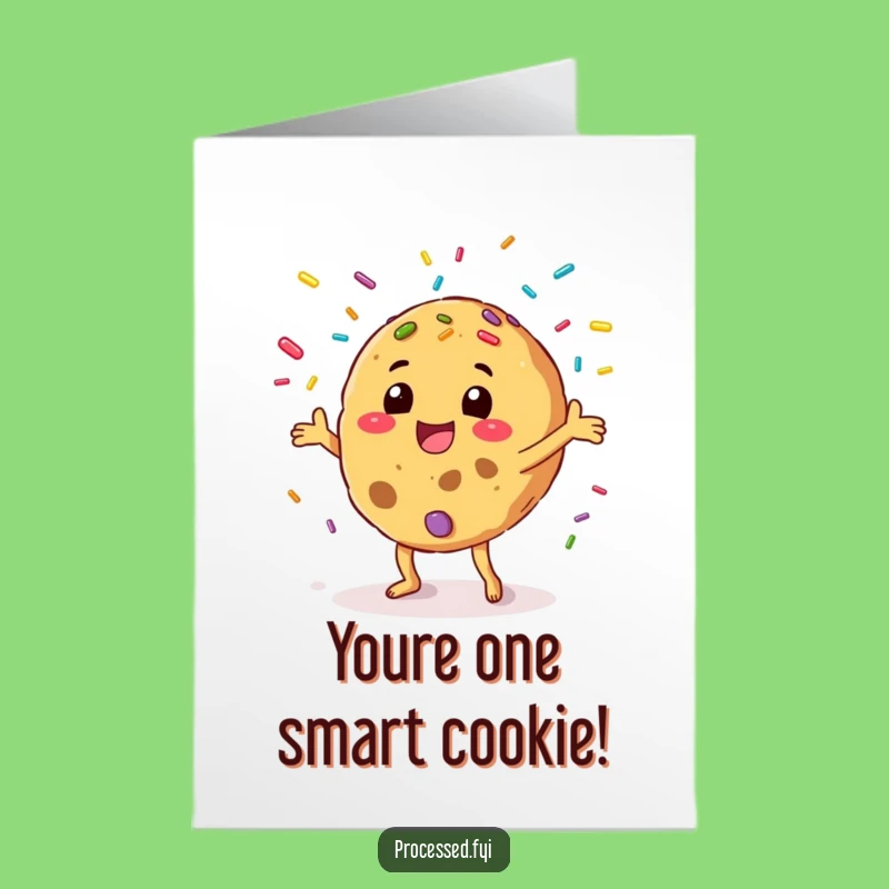 Free Printable Congrats Card: Cookie Juggling Party Funny Downloadable Gift