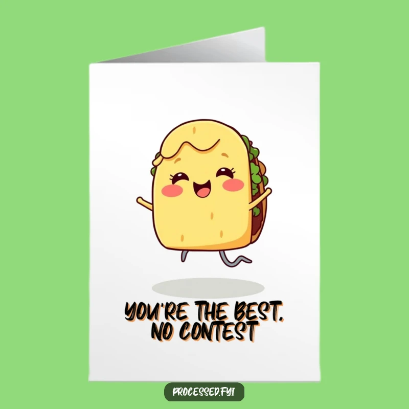 Free Printable Congrats Card: Dancing Taco Funny Downloadable Gift