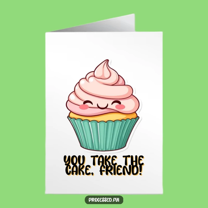 Free Printable Congrats Card: Joyful Cupcake Hopping Funny Downloadable Gift