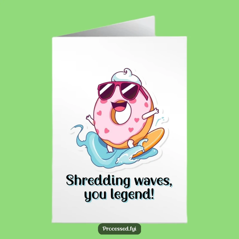 Free Printable Funny Donut Congrats Card: Frosty Victory Downloadable Gift