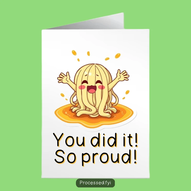 Free Printable Noodle Congratulations Card - Hilarious Splashy Success downloadable gift!