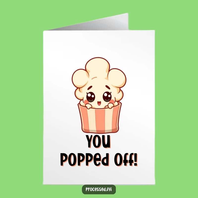 Surprise Free Printable Congratulations Card - Popcorn Kernel Achievement Downloadable