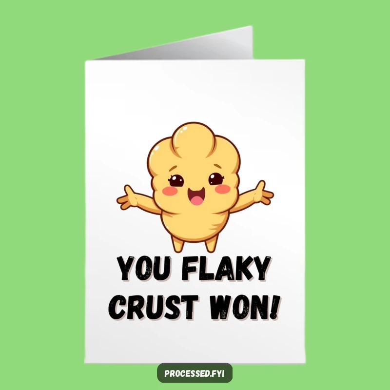 Free Printable Croissant Congrats Card: Celebrate Success with Funny Pastry Downloadable Art!