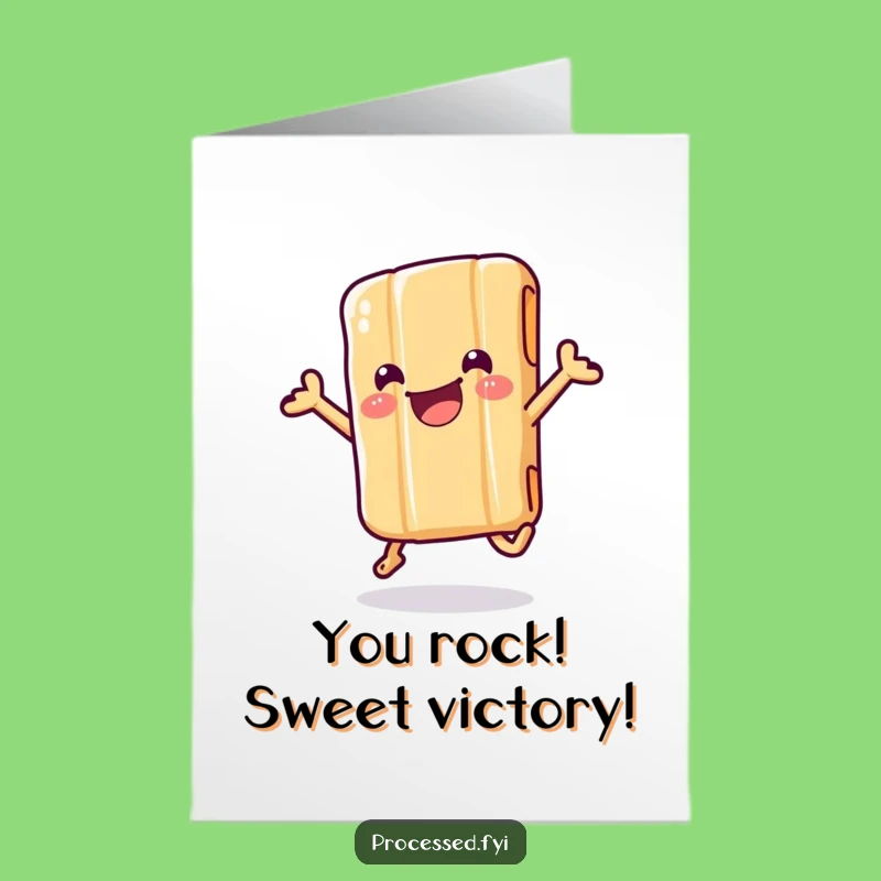 Free Printable Wiggling Candy Bar Congrats Card - Jumpy Celebration Downloadable!