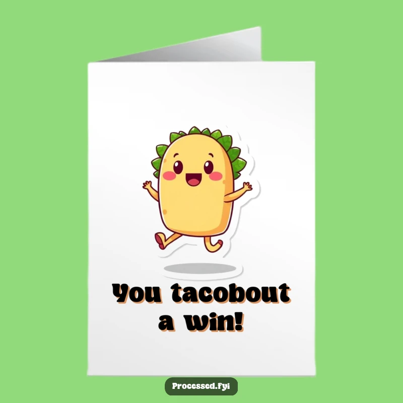 Free Printable Congrats Card: Joyful Taco Skip - Downloadable & Fun
