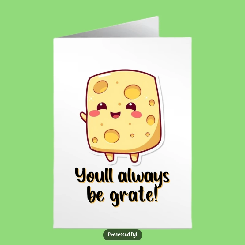 Free Printable Cheese Thank You Card: Wiggling Holes for a Grate Appreciation Gift