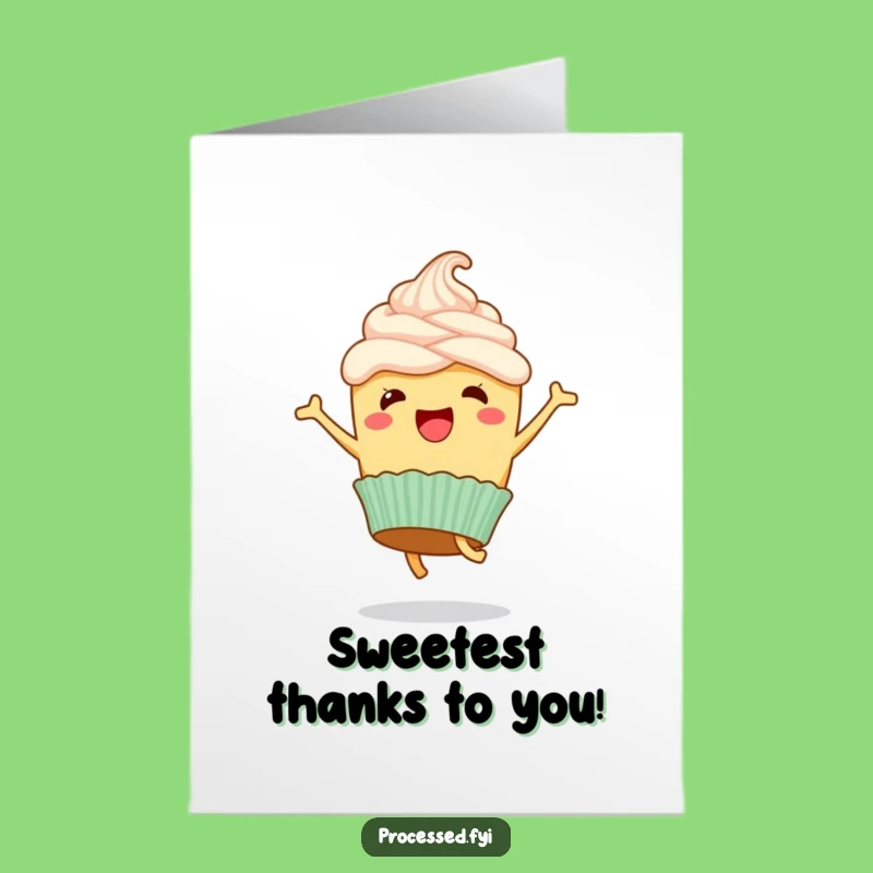 Free Printable Cupcake Thank You Card - Cartwheeling Gratitude Downloadable!