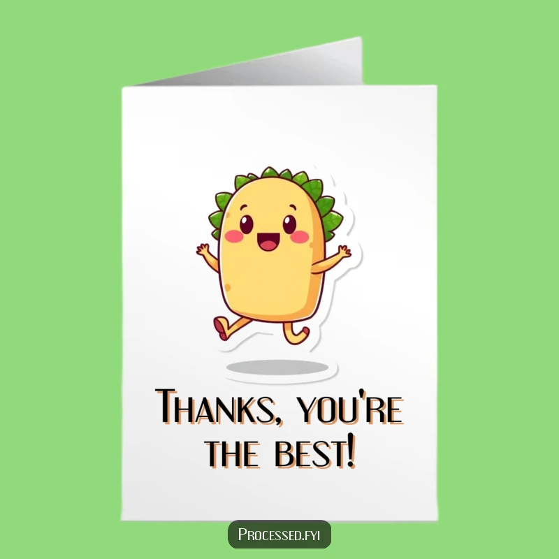Free Printable Thank You Card: Happy Taco Skip - Festive & Funny