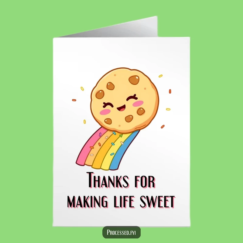Free Printable Winking Cookie Thank You Card: Express Gratitude with this Sweet & Funny Downloadable