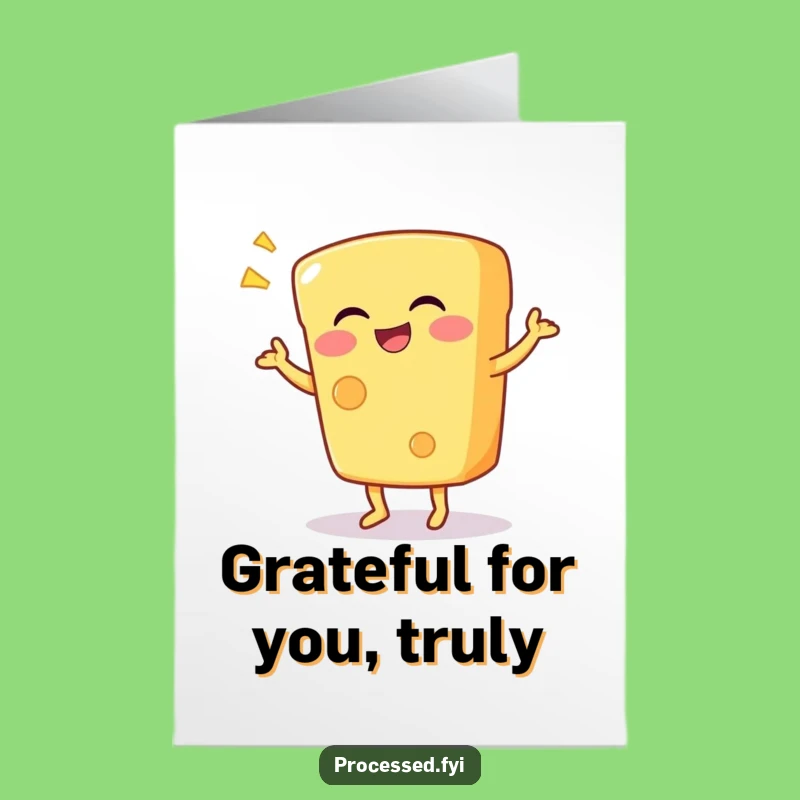 Free Printable Thank You Card: Cheesy Dance Thanks Funny Downloadable Gift