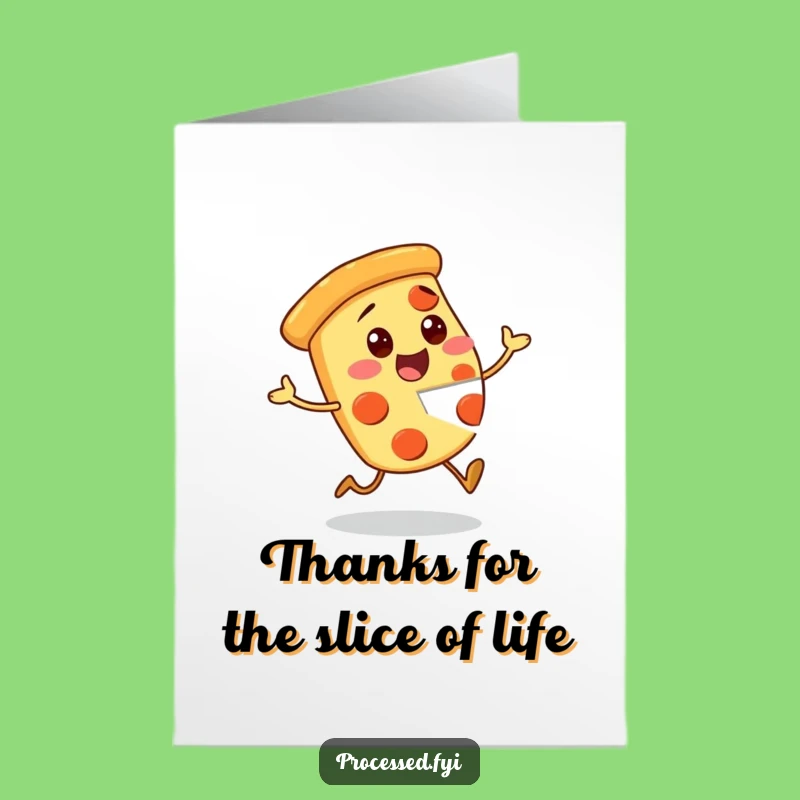 Grateful Free Printable Pizza Thank You Card: Hopping Thanks!