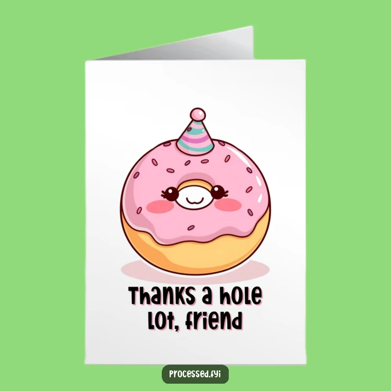Sweet Free Printable Donut Thank You Card: Thanks a Sprinkle!