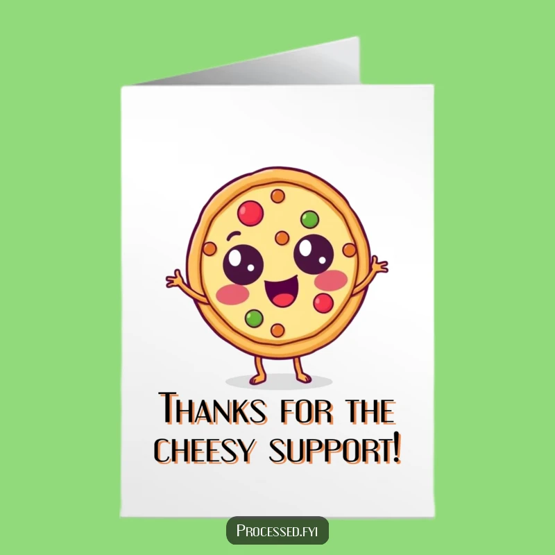 Free Printable Pizza Thank You Card - Funny Downloadable Greeting Gift