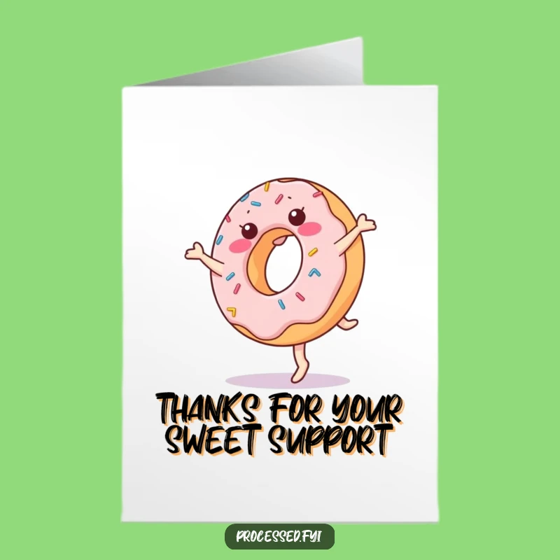 Free Printable Donut Thank You Card: Sweetly Funny Gratitude Downloadable Art!