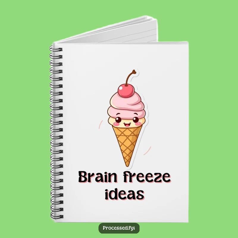 Funny Cheerful Ice Cream Notebook: Jot Down Ideas with Cool Flair