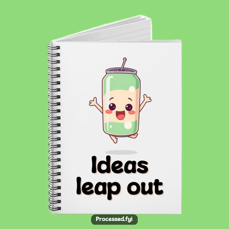 Funny Bubbly Soda Can Leap Notebook: Jot Down Ideas with Zest!