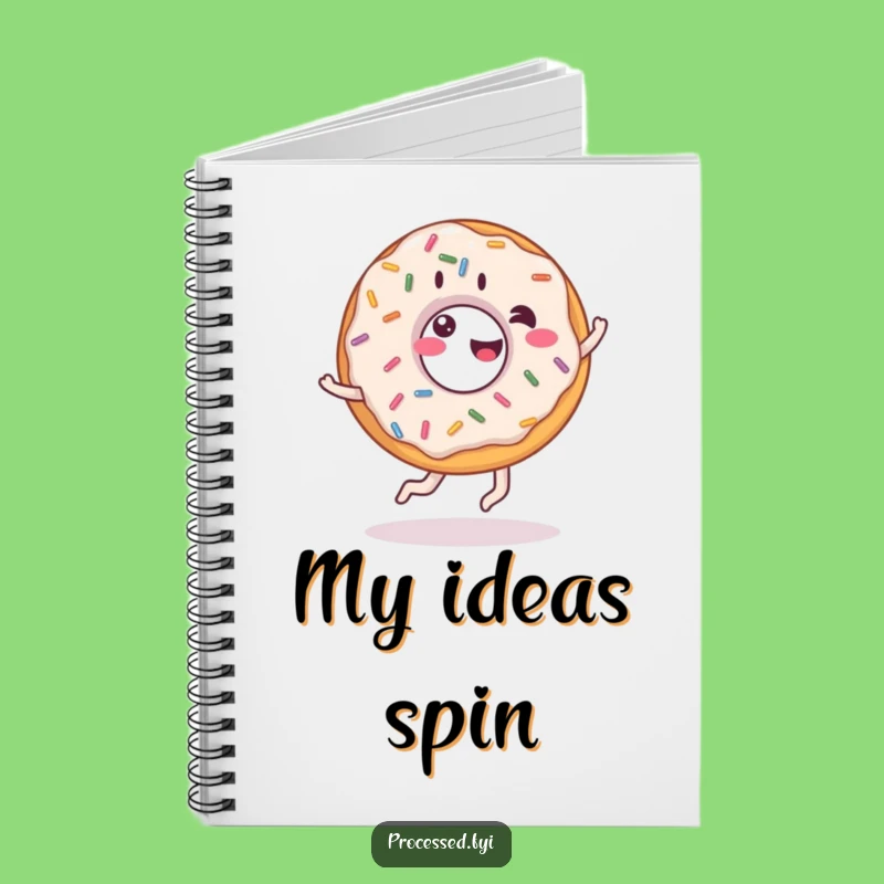 Funny Giddy Donut Cartwheel Notebook - Journal with Sweet Donut, Cute Gift Idea