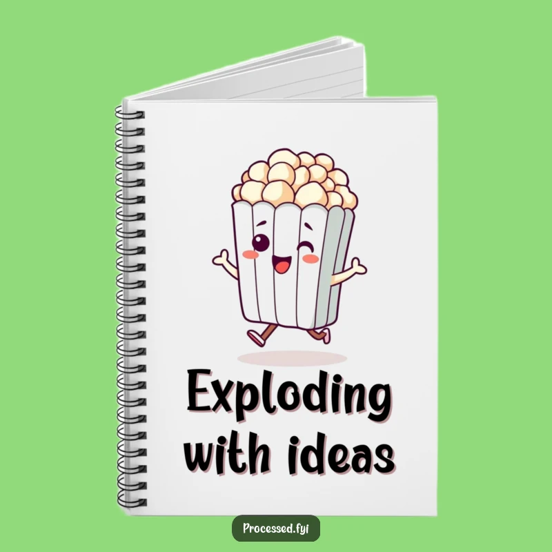 Funny Hopping Popcorn Notebook: Jot Down Ideas with a Pop!