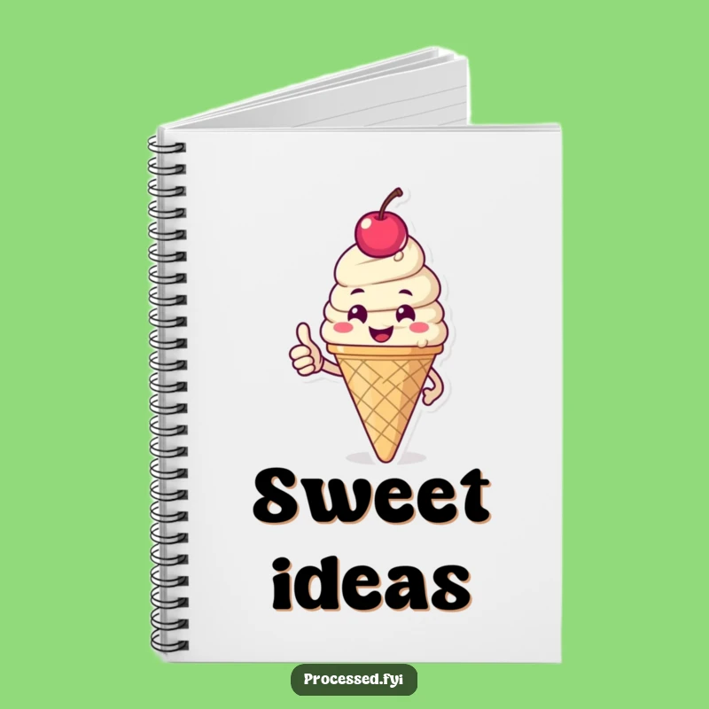Funny Ice Cream Cone Notebook: Happy Journal Gift