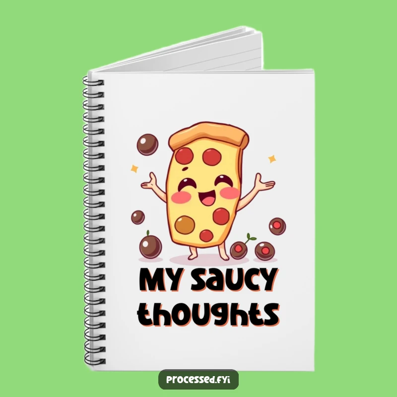 Funny Pizza Slice Notebook: Jot Down Ideas with This Playful Juggler's Flair