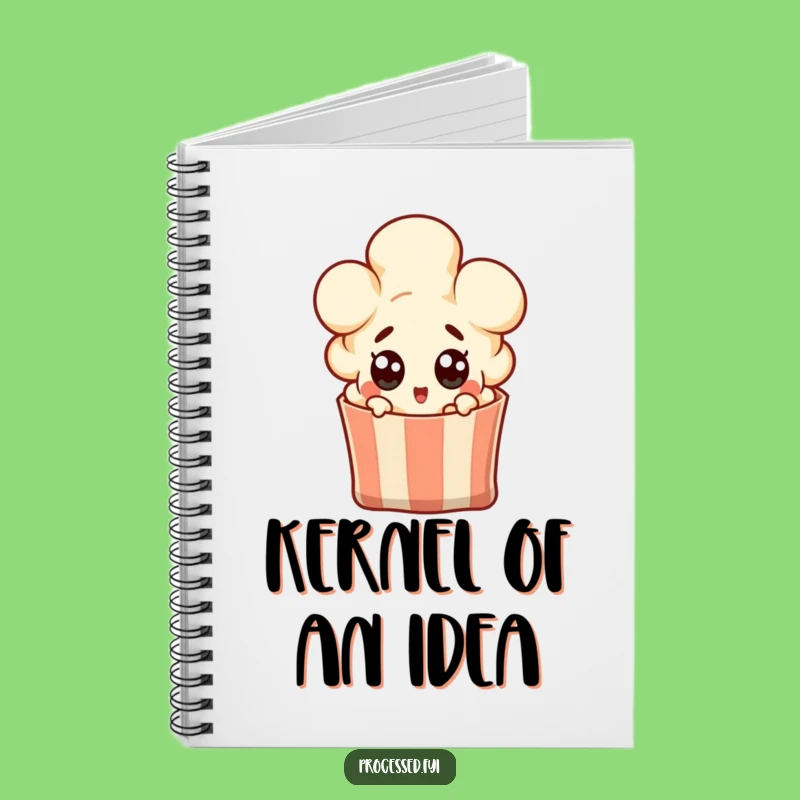 Funny Surprised Popcorn Kernel Notebook - Jot Down Laughs & Ideas!